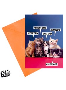 Поздравителна картичка  "Псуващите котки"